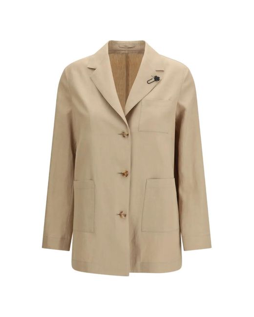 Chaqueta Con Botones Lardini de color Natural