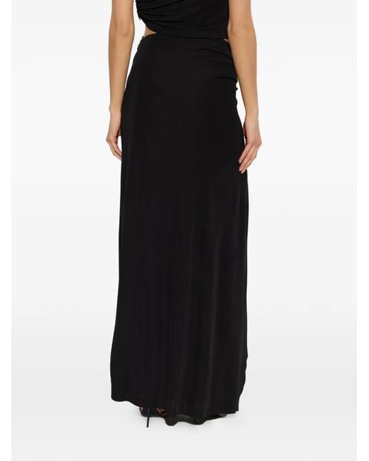 Christopher Esber Black Bezel Quartz Cascade Maxi Skirt