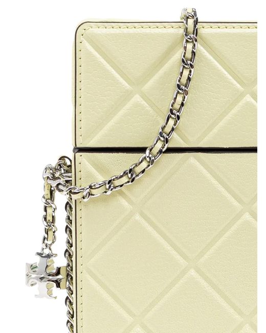 Tory Burch Natural Logo-Plaque Phone Bag