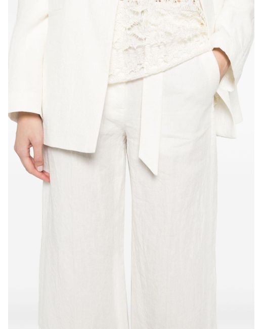 Christian Wijnants White Phenyo Linen Trousers