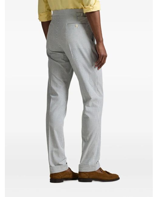 Polo Ralph Lauren Gray Dalton Pleated Trousers for men