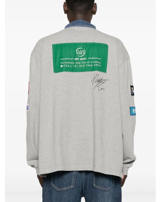 Polo À Patch Logo Martine Rose pour homme en coloris Gray