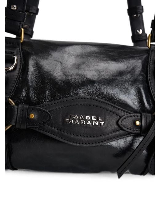 Isabel Marant Black Tilpa Leather Bowling Bag