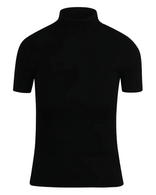 Top de manga corta con cuello alzado Max Mara de color Black