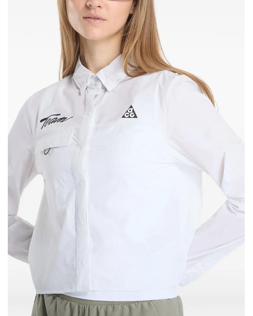 Nike White Acg Aireez Graphic-Print Shirt