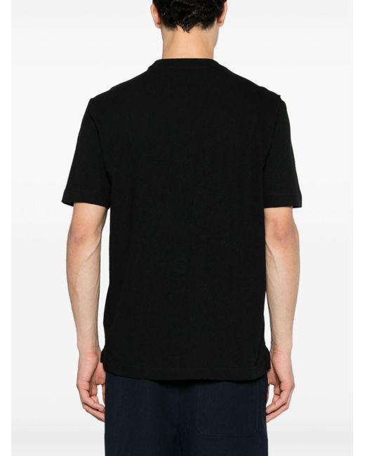 Camiseta con logo estampado y cuello a capas PS by Paul Smith de hombre de color Black
