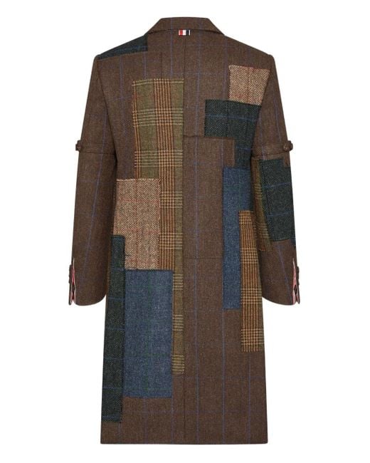 Manteau À Design Patchwork Thom Browne pour homme en coloris Brown