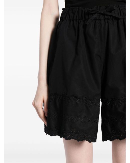 Shorts con pizzo sangallo di Simone Rocha in Black