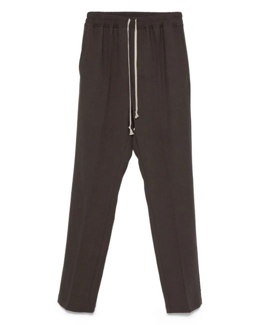 Rick Owens Gray Virgin Wool Track Pants for men