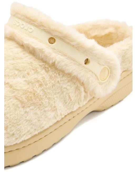 CROCSTM Natural Furry Mules