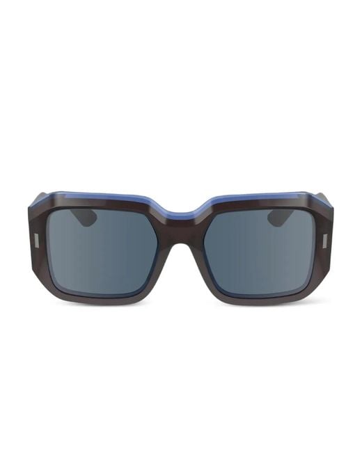Calvin Klein Blue Lunettes De Soleil À Monture Oversize