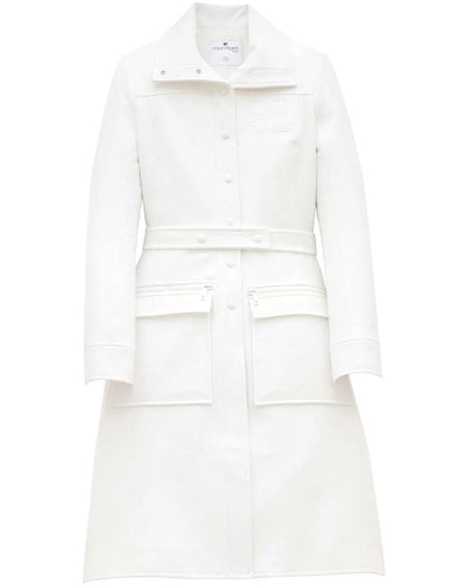 Courreges White Belted Trench Coat