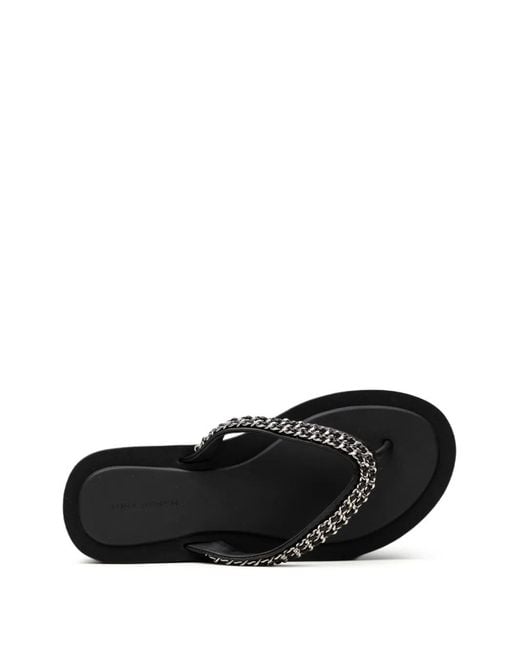 Tory Burch White Kira Chain-Link Flip-Flops