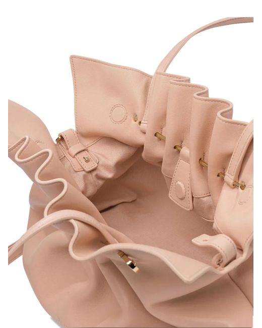 Ferragamo シャーリング ハンドバッグ Pink