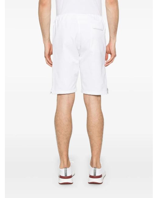 Kiton White Jersey Shorts for men