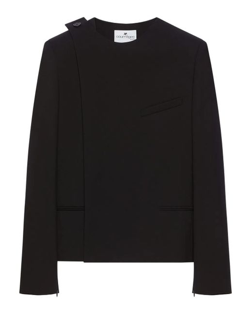 Blazer Asimmetrico di Courreges in Black da Uomo