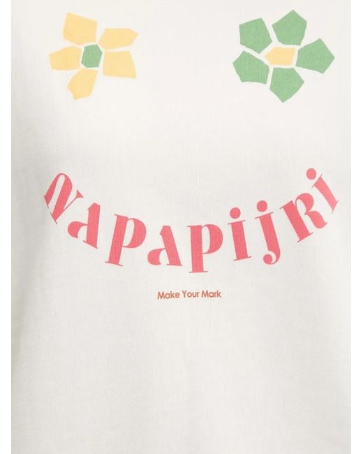 Napapijri Natural Antimony Graphic-Print Sweatshirt