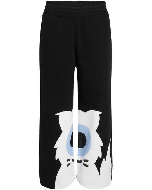 Karl Lagerfeld Black X Darcel Disappoints Graphic-print Track Pants