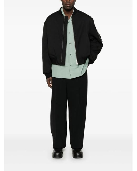 Jil Sander Black Bomber Jacket for men