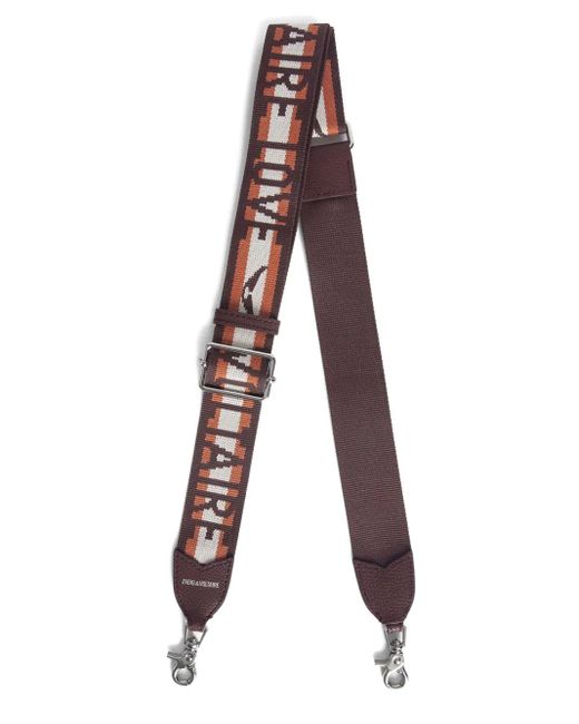 Zadig & Voltaire Brown Logo-Print Bag Strap