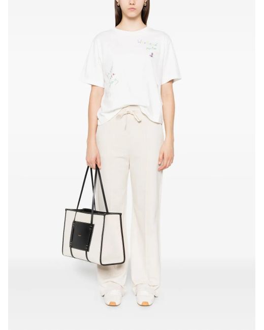 Weekend by Maxmara White Drawstring Trousers