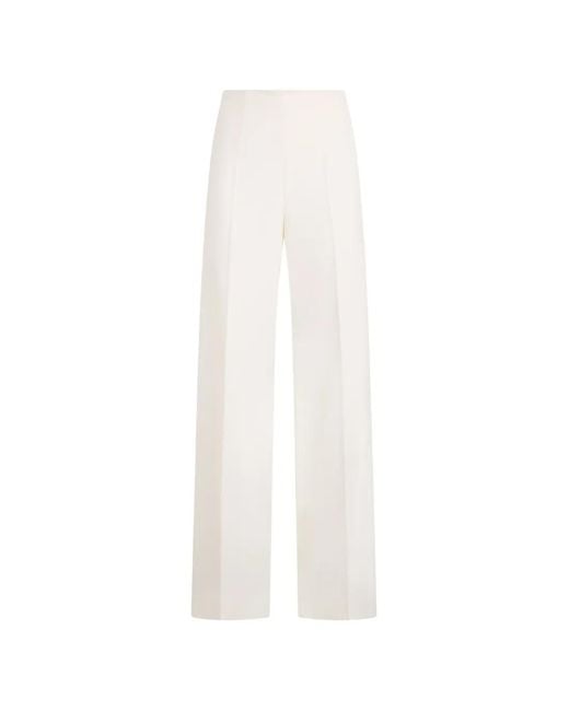Philosophy Di Lorenzo Serafini White Wide-Leg Pressed-Crease Trousers