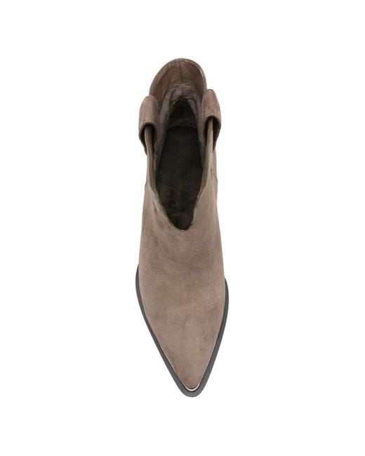 ADRIANNA FERETTI Brown Pointed-Toe Boots
