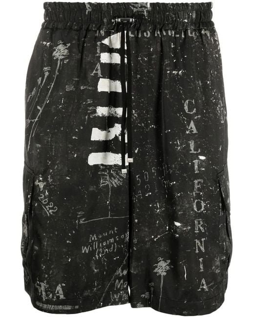 Amiri Black Cargo Shorts for men
