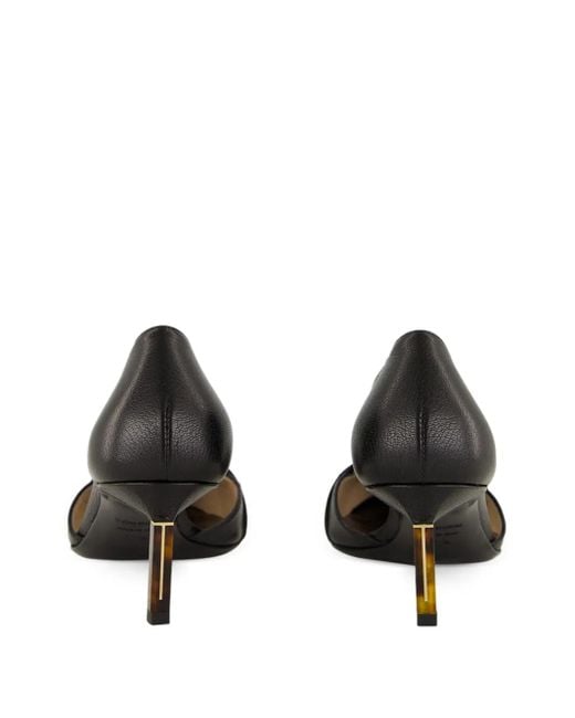 Tom Ford Black 85Mm Leather Pointed-Toe Pumps