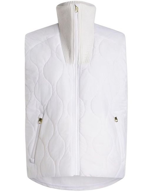 Varley White Zarah Quilted Gilet