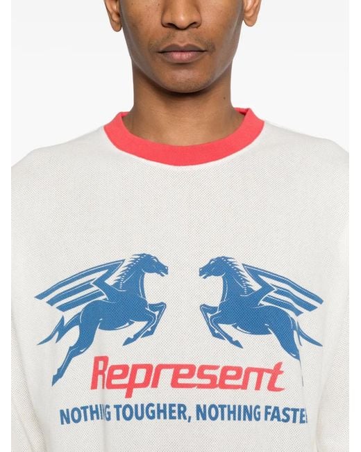 Represent White T-Shirt À Imprimé Graphique for men