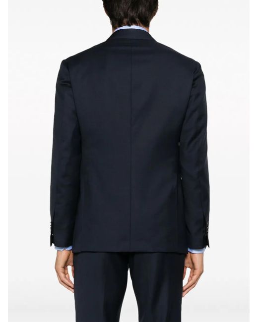 Boggi Blue Single-Breasted Wool Blazer for men