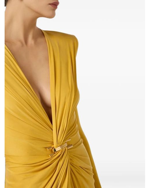 Elisabetta Franchi Yellow Carpet Dress