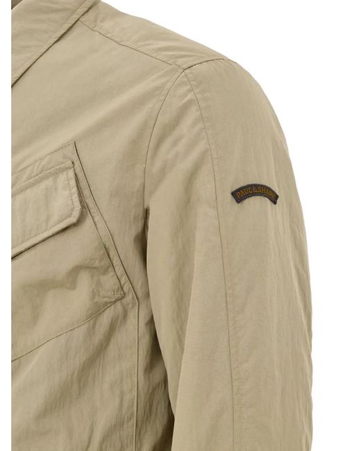 Paul & Shark Natural Logo-Patch Flap-Pocket Jacket for men