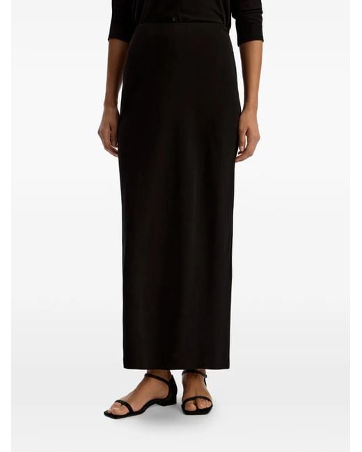 12 STOREEZ Maxi-Rok Met Zijsplit in het Black