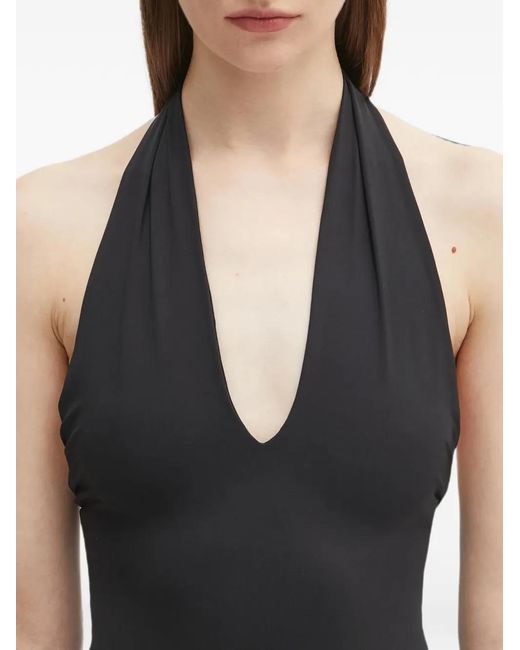 Anine Bing Black Beatrix Halterneck Swimsuit