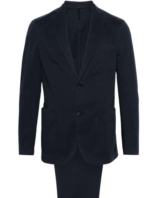 Incotex Blue Notch-lapels Single-breasted Suit for men