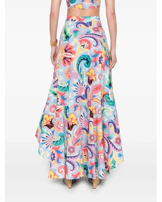 Jupe Longue À Imprimé Graphique Etro en coloris White