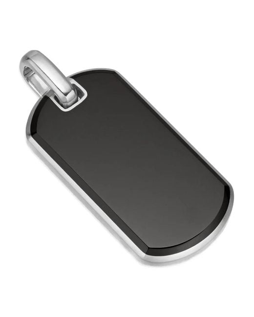 David Yurman Black Chevron Tag for men