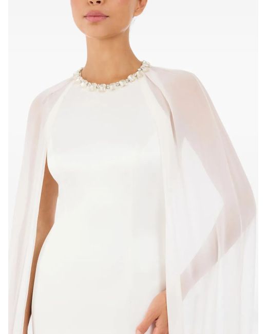Jenny Packham White Dream Catcher Embellished Maxi Dress