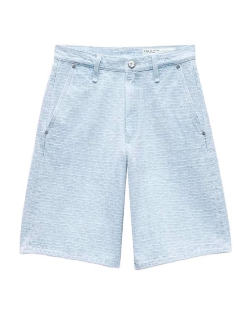 Rag & Bone Blue Mckenna high-waisted shorts