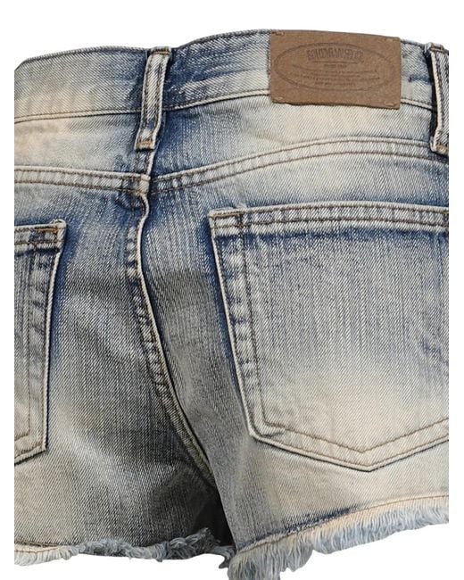 BOHEMSEO Gray Distressed Denim Shorts