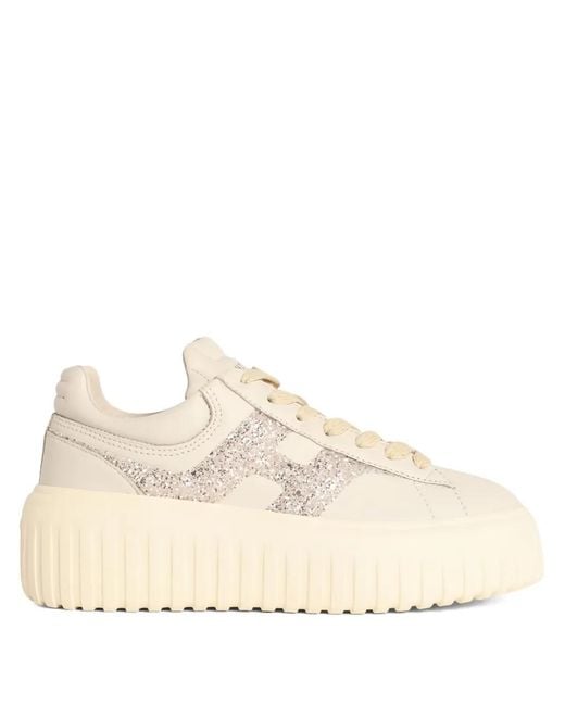 Hogan Natural H Stripes Glitter Sneakers