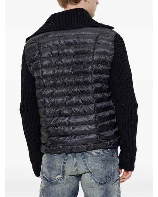 DIESEL Black Insulated Jacket W-Sayer for men