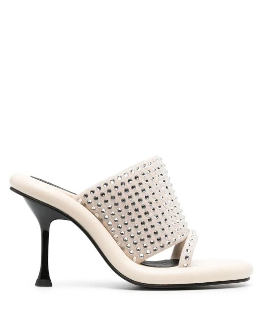 J.W. Anderson Bumper-Tube Leren Muiltjes in het White