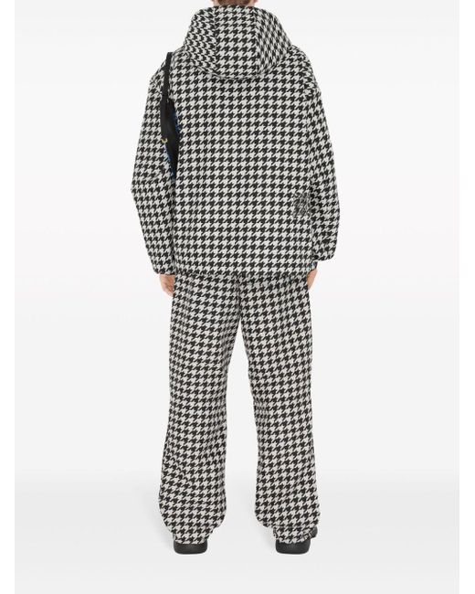 Burberry Gray Houndstooth Hooded Jacket for men