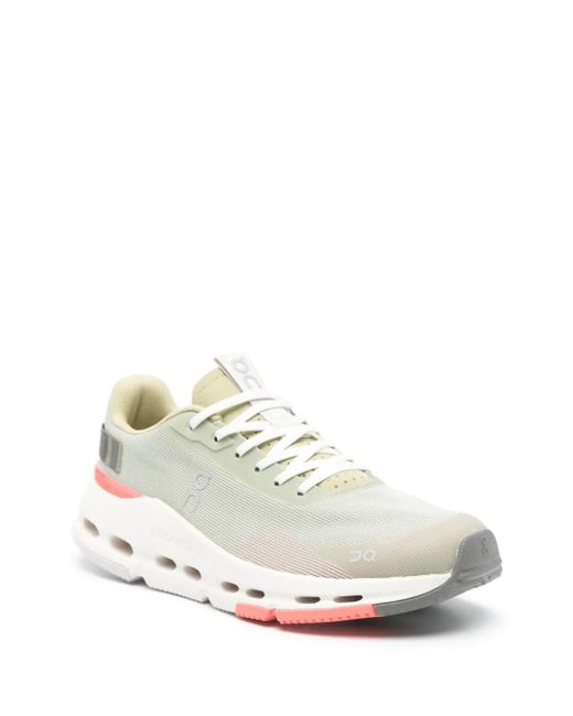 On Shoes White Cloudnova Lace-Up Sneakers