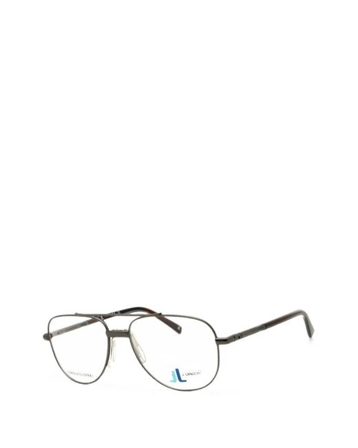 J. LANDON Gray Pilot-Frame Glasses for men