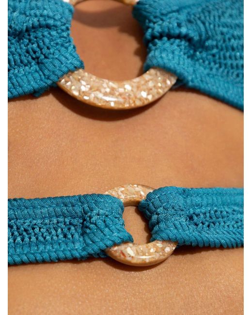 Top de bikini Ring Sasha Bondeye de color Blue