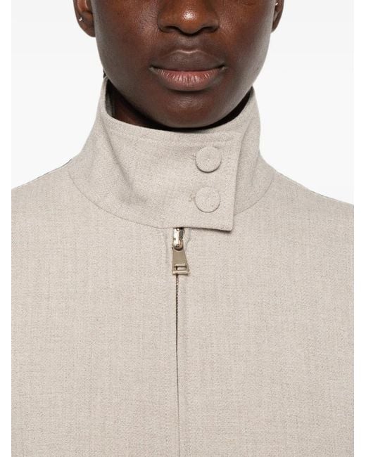 Fabiana Filippi White High-Neck Jacket